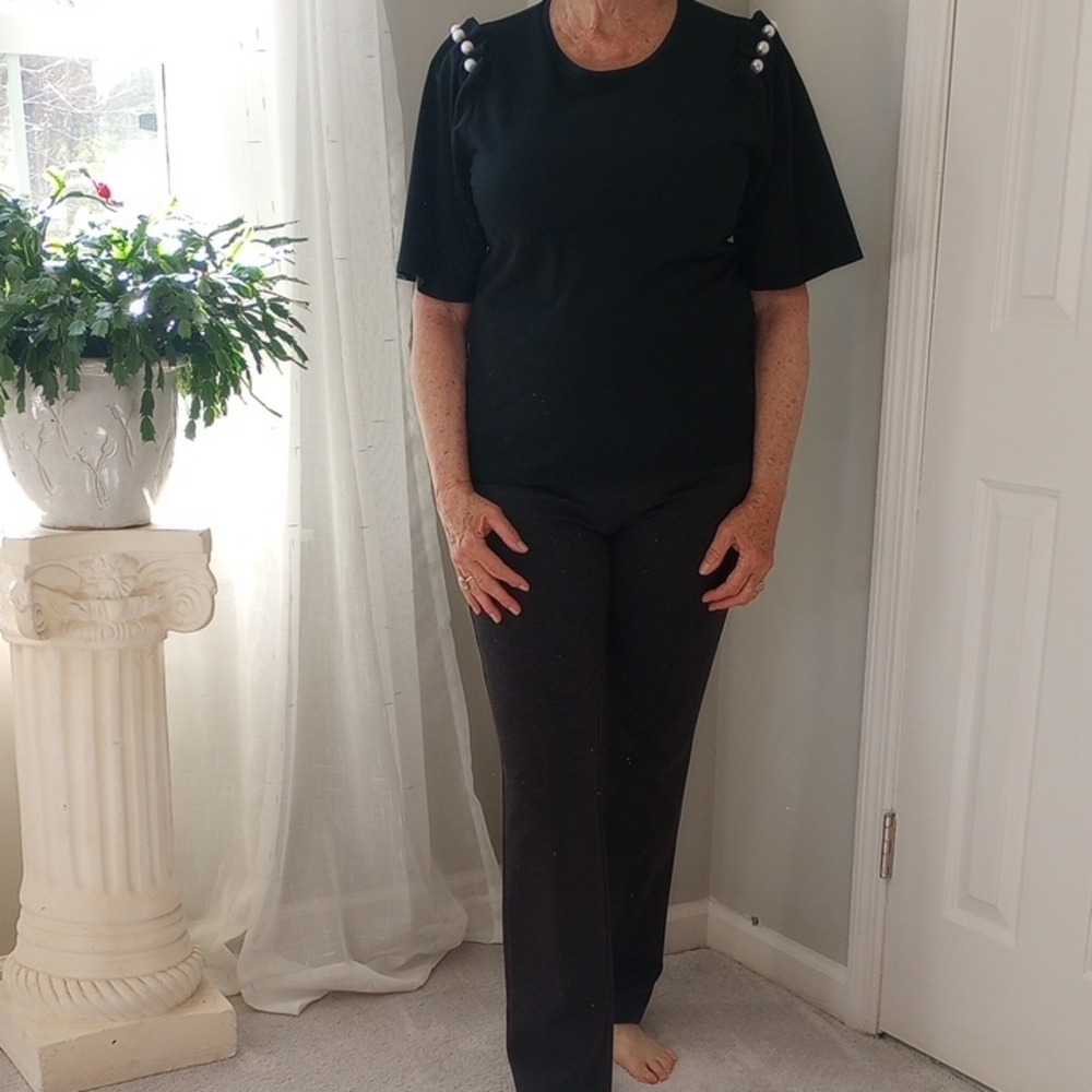 Chico's Charcoal Knit Pants - Picture 3 of 6